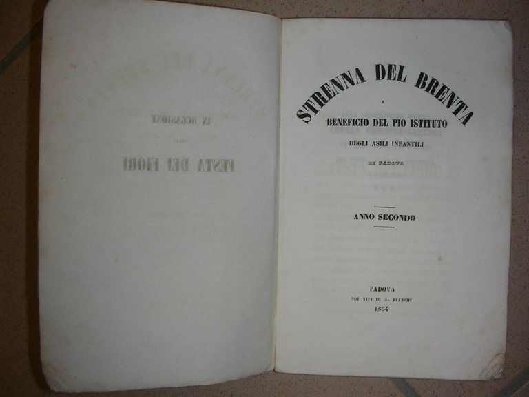 STRENNA DEL BRENTA. A beneficio del Pio Istituto degli Asili …
