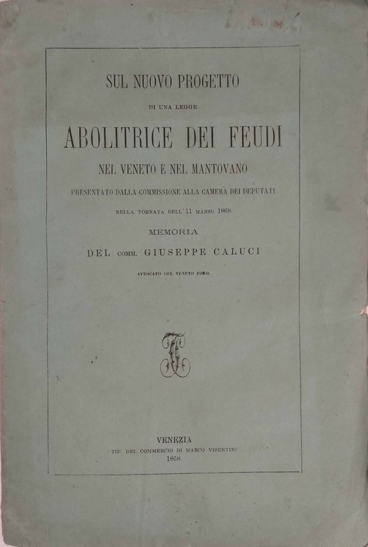 SUL NUOVO PROGETTO di una legge abolitrice dei feudi nel …