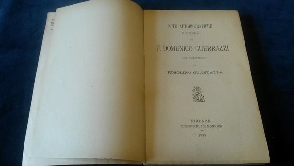 Note autobiografiche e poema di F. Domenico Guerrazzi con prefazione …