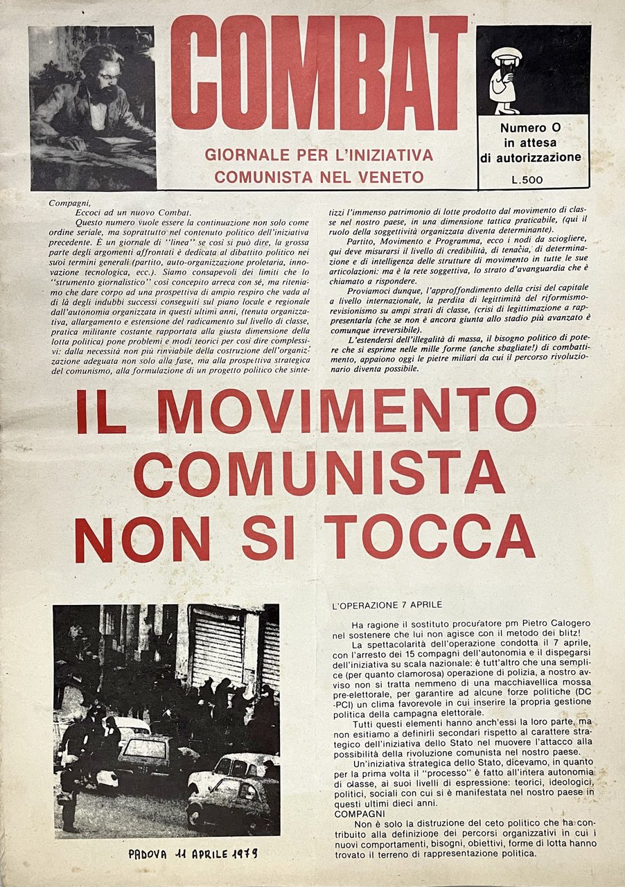 (7 aprile) Combat. Giornale per l'iniziativa comunista nel Veneto. N. … | Immagine principale