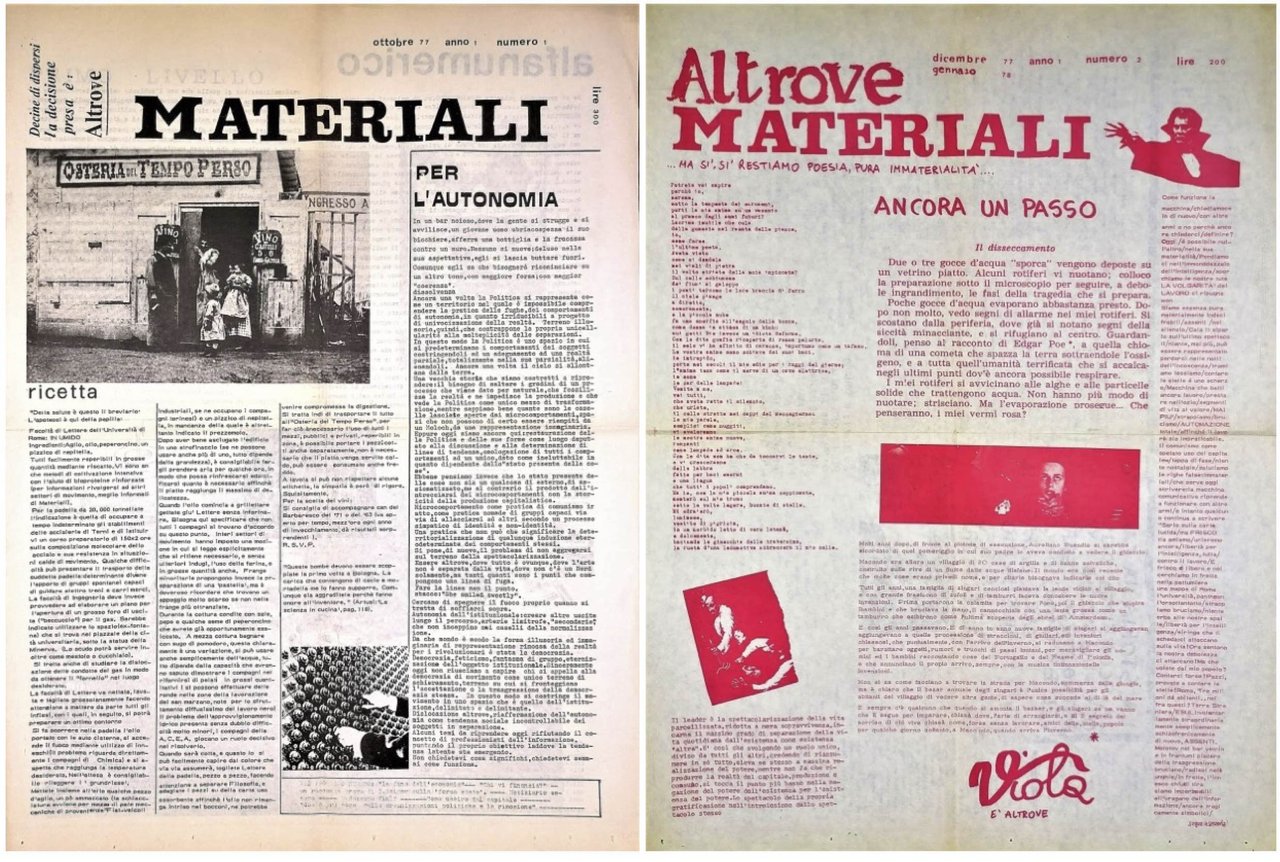 Altrove. Materiali. NN. 1 e 2. Tutto il pubblicato | Immagine principale