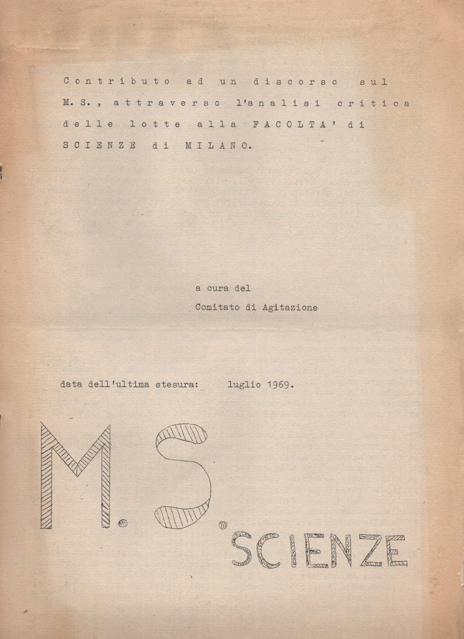 Contributo ad un discorso sul M.S. attraverso l'analisi critica delle … | Immagine principale