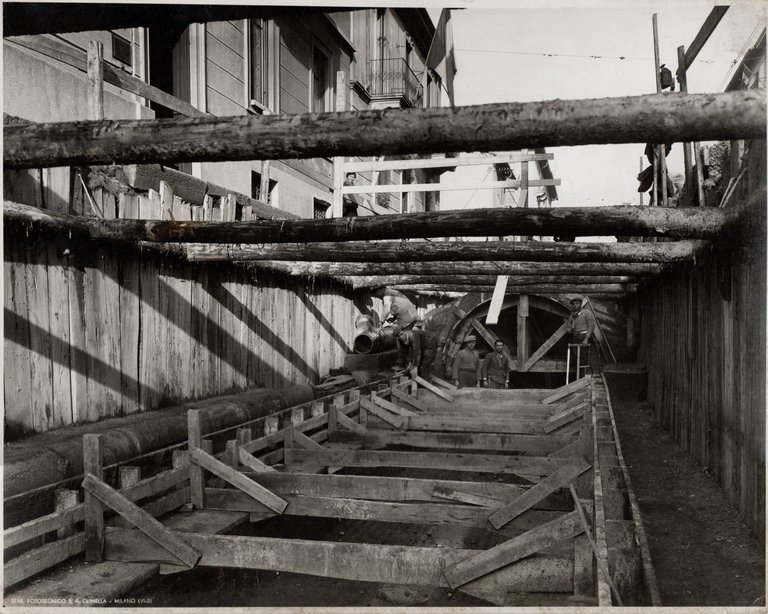 Copertura e deviazione torrente Mussa, Viale Espinasse (febbraio 1937)