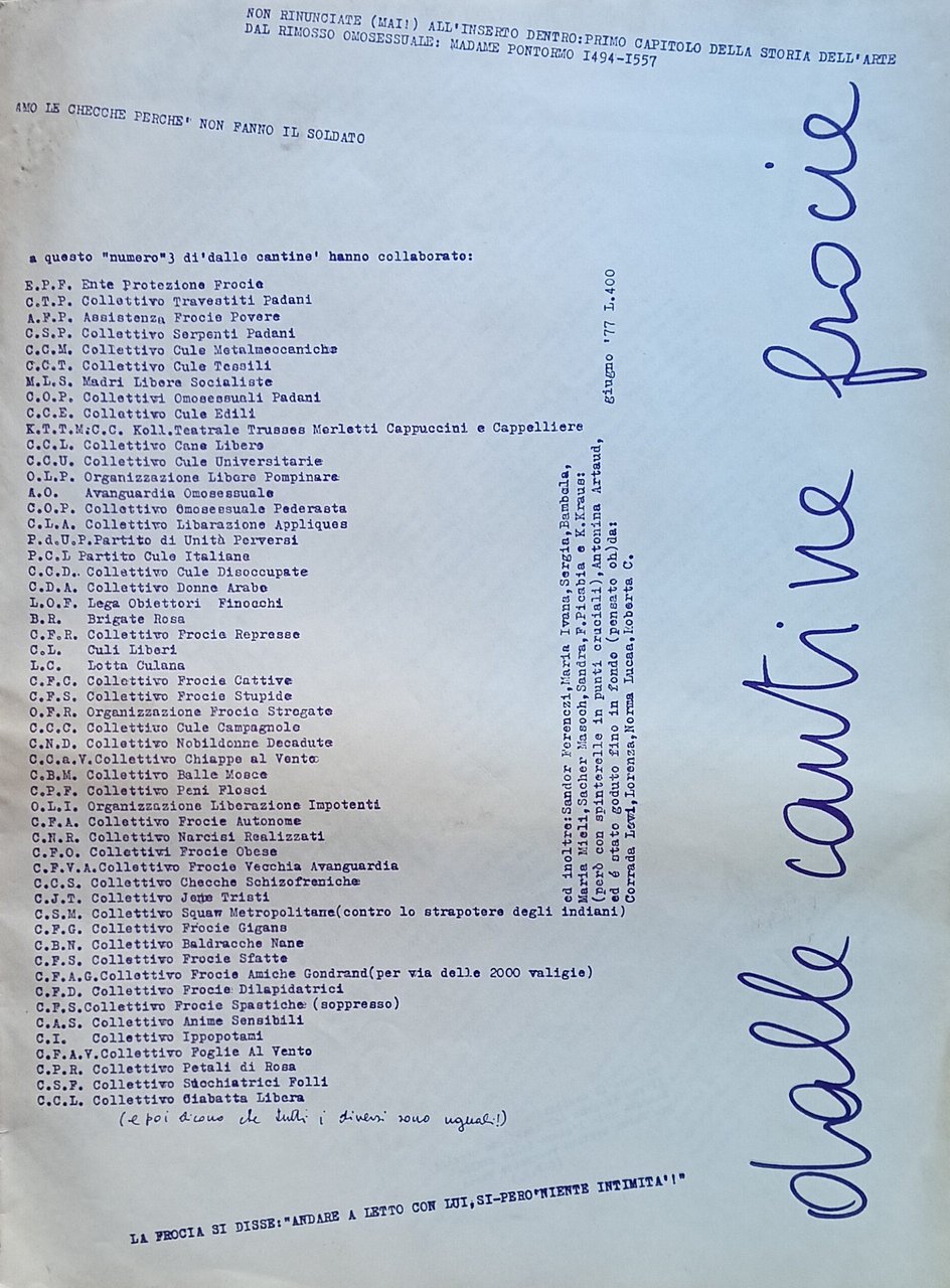 Dalle cantine frocie | Immagine principale