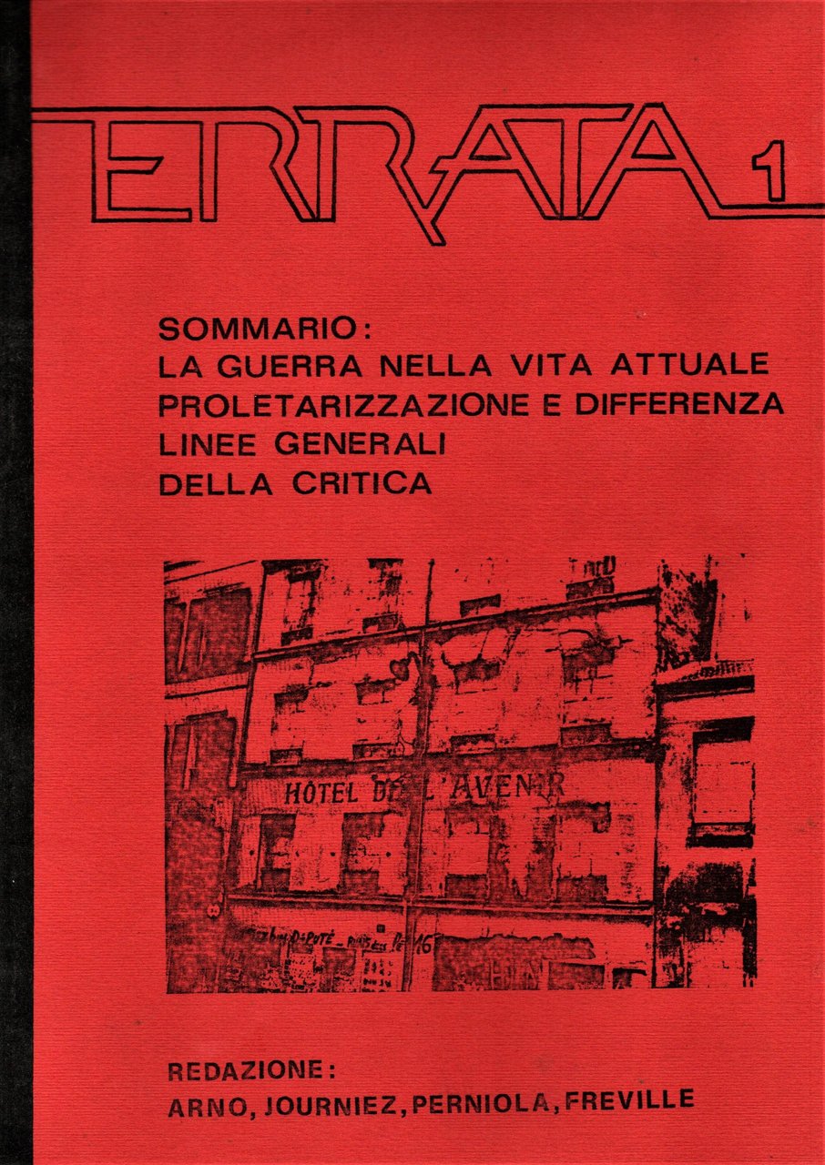 Errata 1. Numero in attesa di registrazione | Immagine principale