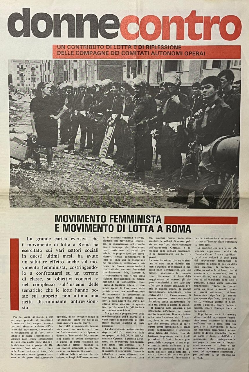 (Femminismo) Donnecontro. Un contributo di lotta e di riflessioni delle … | Immagine principale