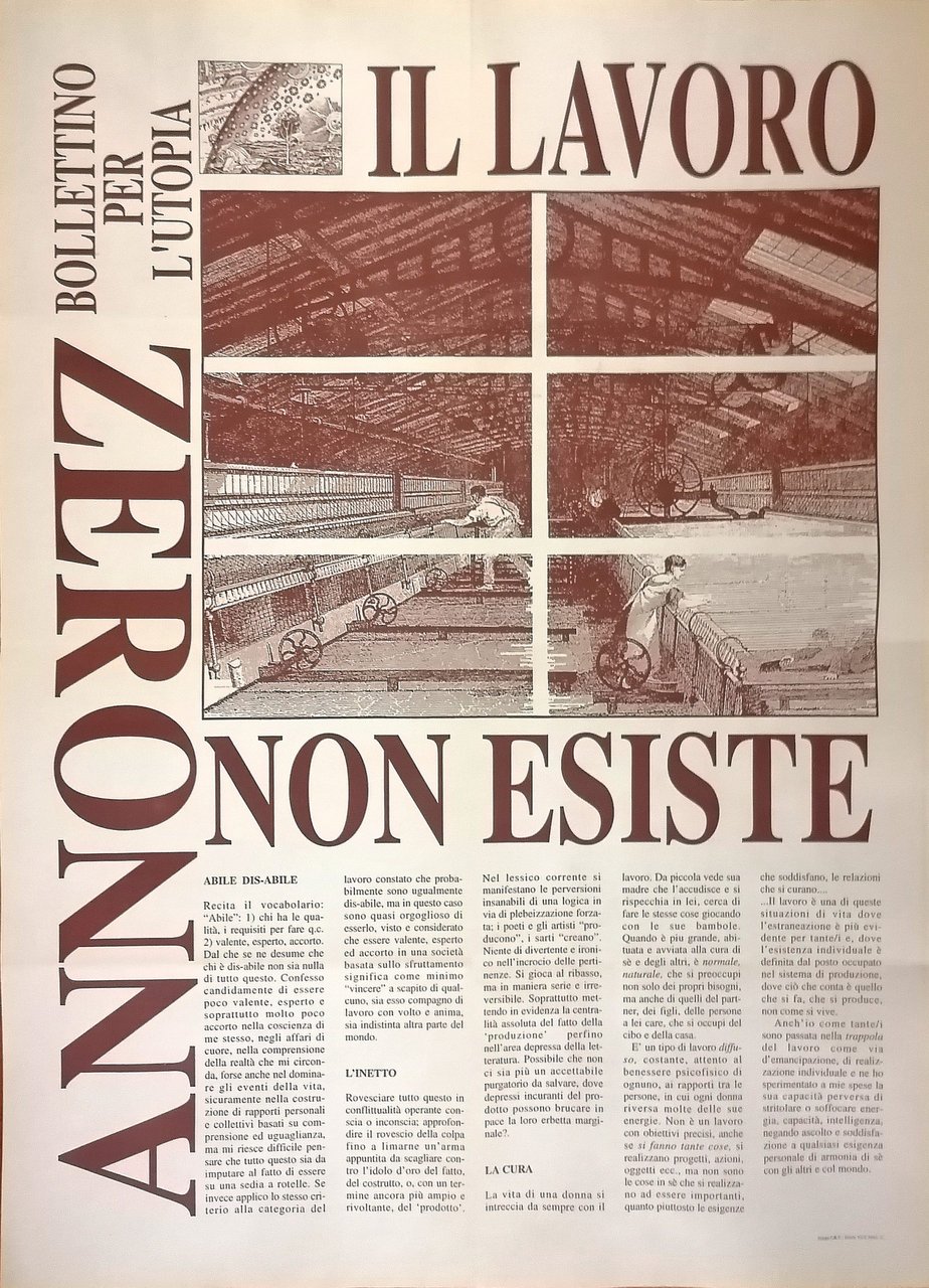 Il lavoro non esiste. Bollettino per l'utopia. Anno Zero | Immagine principale