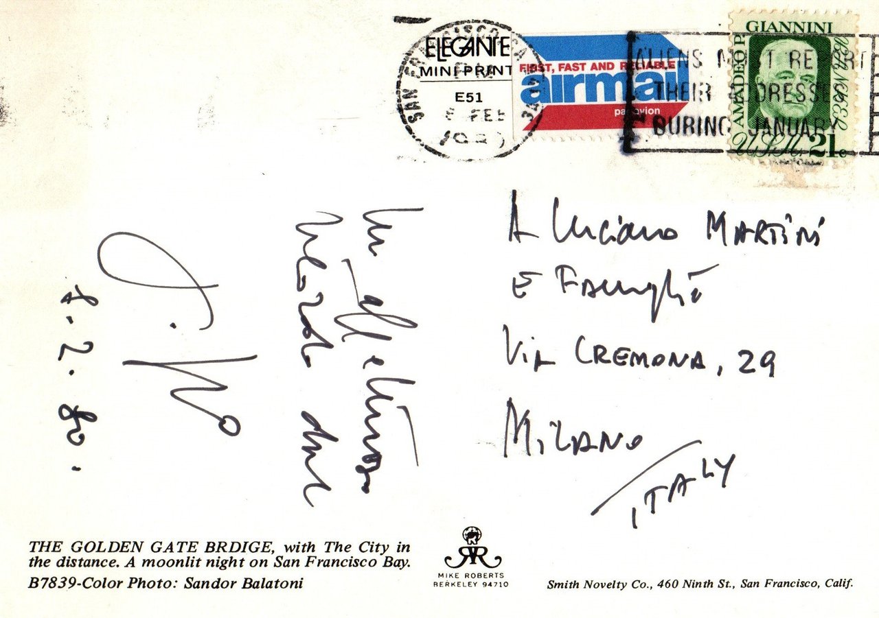Cartolina postale viaggiata