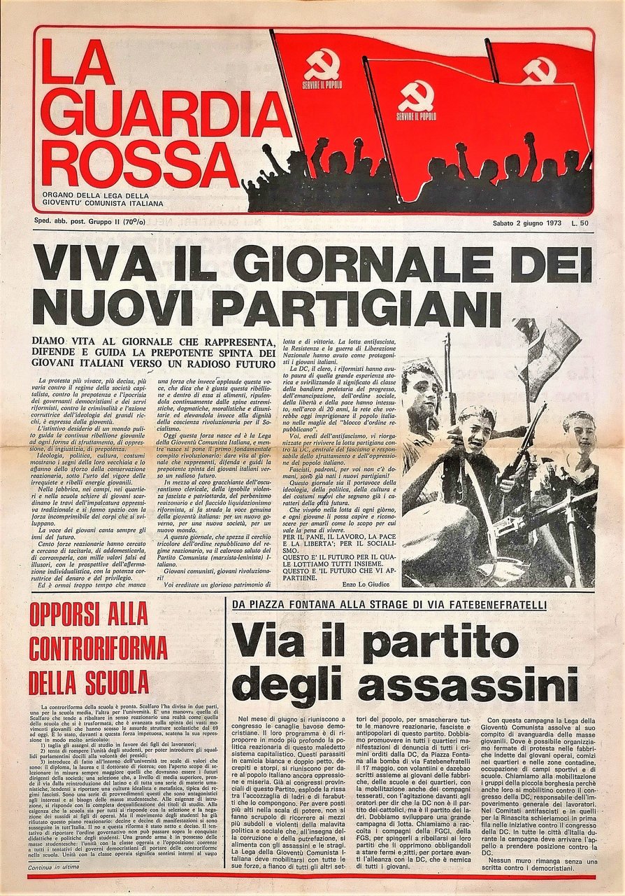 La guardia rossa. Organo della Lega della gioventù comunista italiana | Immagine principale