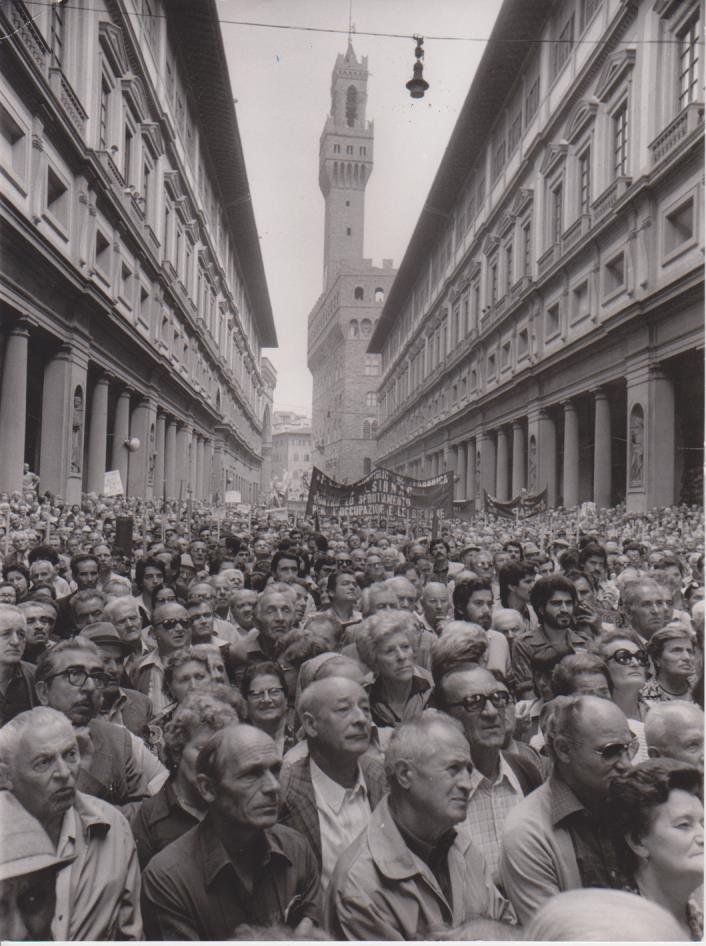 Manifestazione pensionati di Firenze
