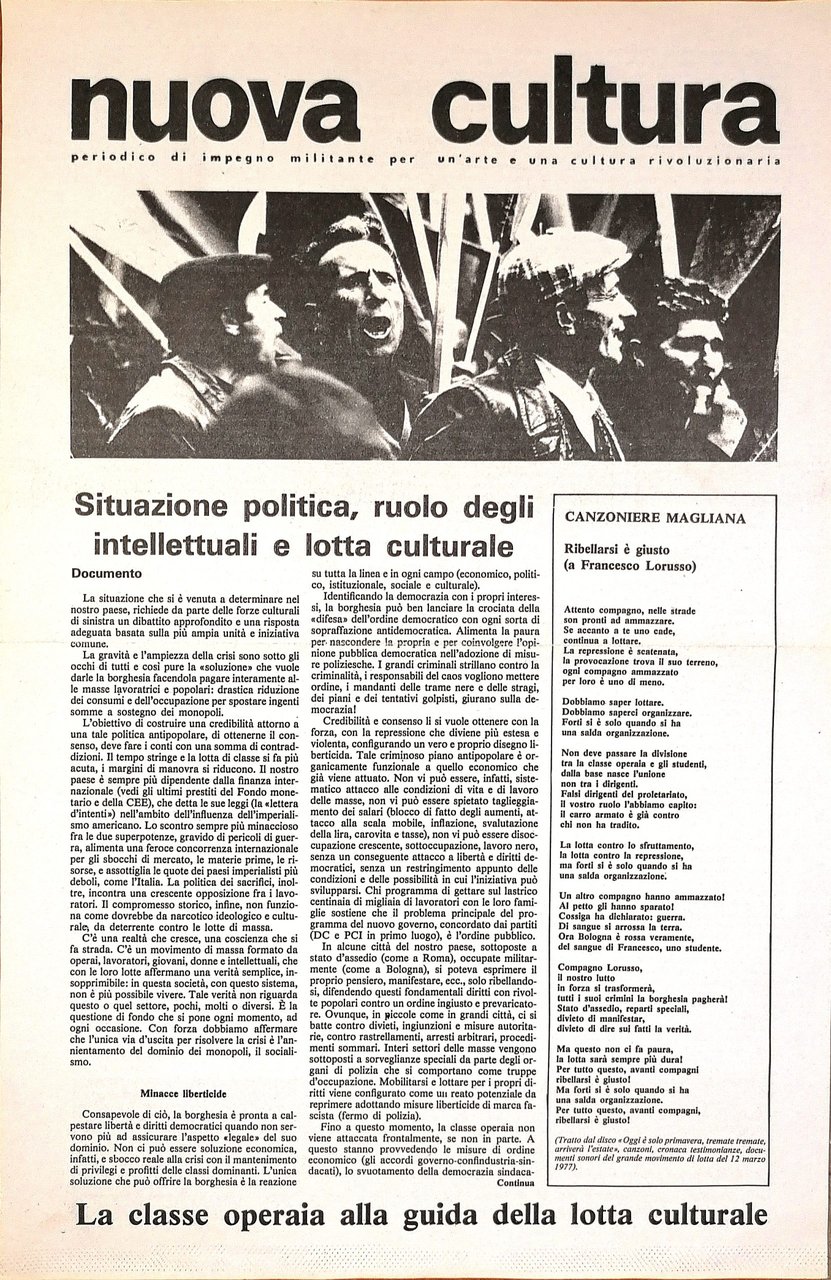 Nuova Cultura. Periodico di impegno militante per un'arte e una … | Immagine principale