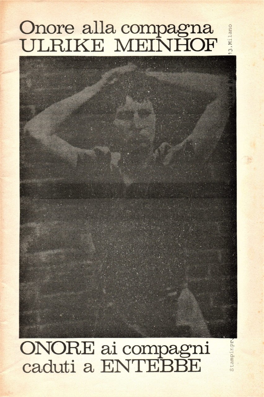 Onore alla compagna Ulrike Meinhof. Onore ai compagni caduti a … | Immagine principale