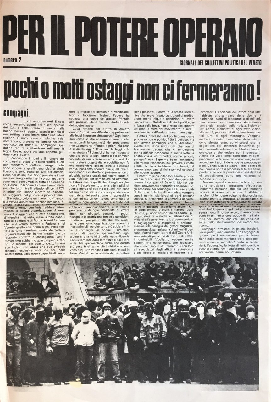 Per il Potere Operaio. Giornale dei collettivi politici del Veneto. …