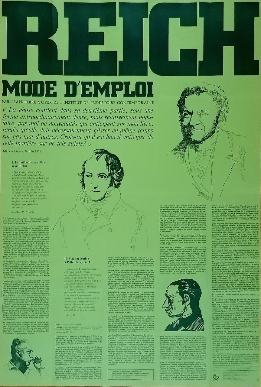 Reich. Mode d'emploi. Texte/affiche | Immagine principale