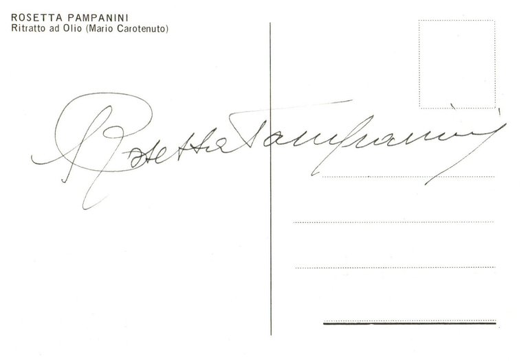 Rosetta Pampanini. Ritratto a olio di Mario Carotenuto (cartolina)