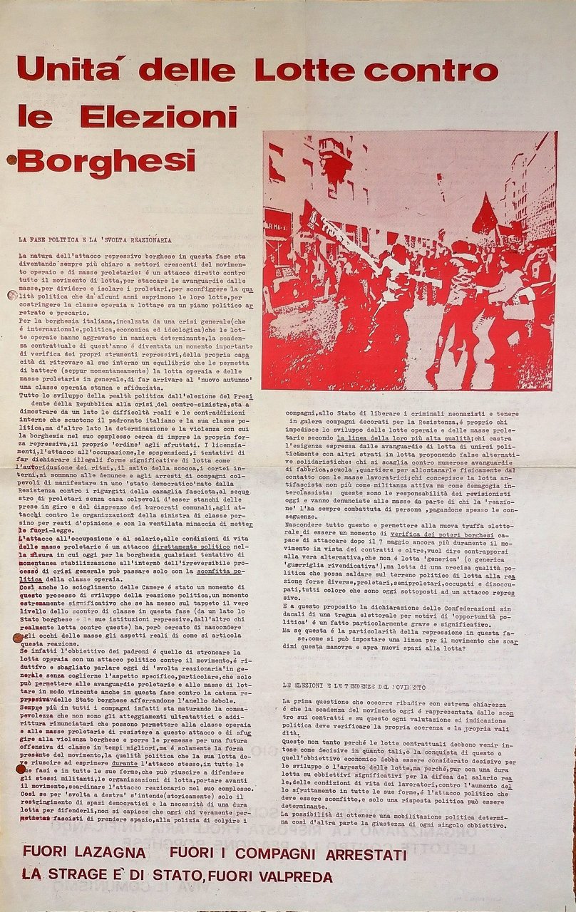 Unità delle Lotte contro le Elezioni Borghesi | Immagine principale