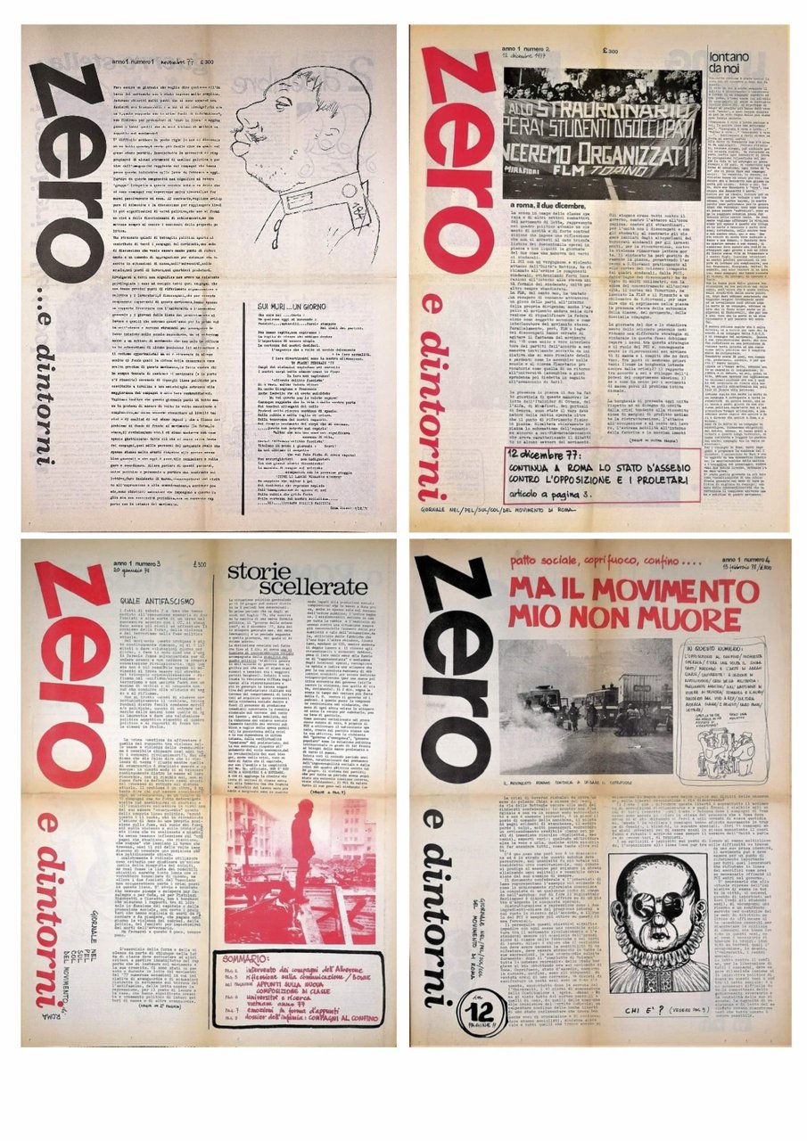 Zero e dintorni. Giornale nel pel sul col del movimento … | Immagine principale