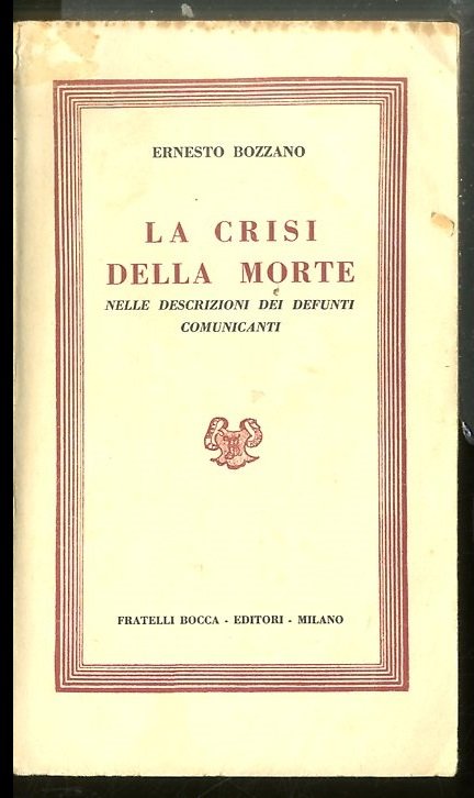 CRISI DELLA MORTE NELLE DESCRIZIONI DEI DEFUNTI COMUNICANTI ( LA …