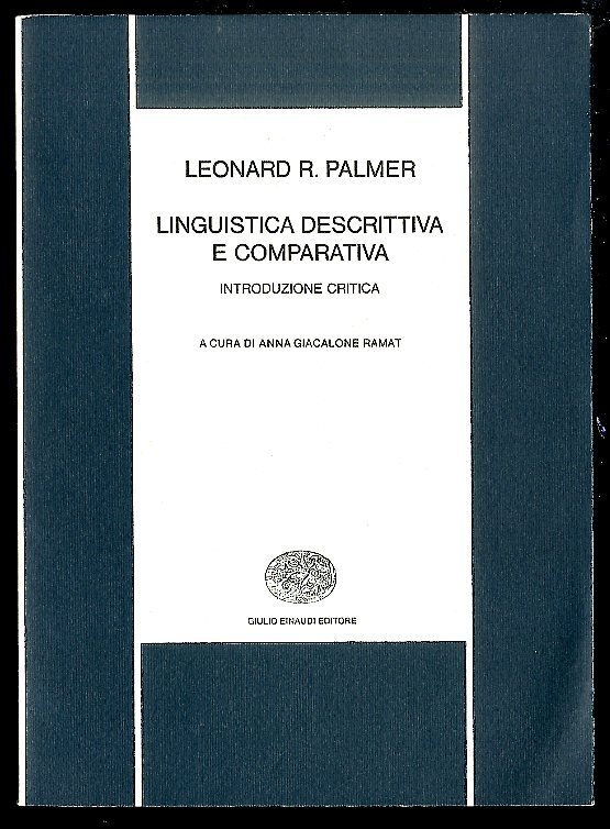 LINGUISTICA DESCRITTIVA E COMPARATIVA INTRODUZIONE CRITICA - LS