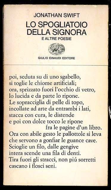 SPOGLIATOIO DELLA SIGNORA E ALRE POESIE ( LO ) - …