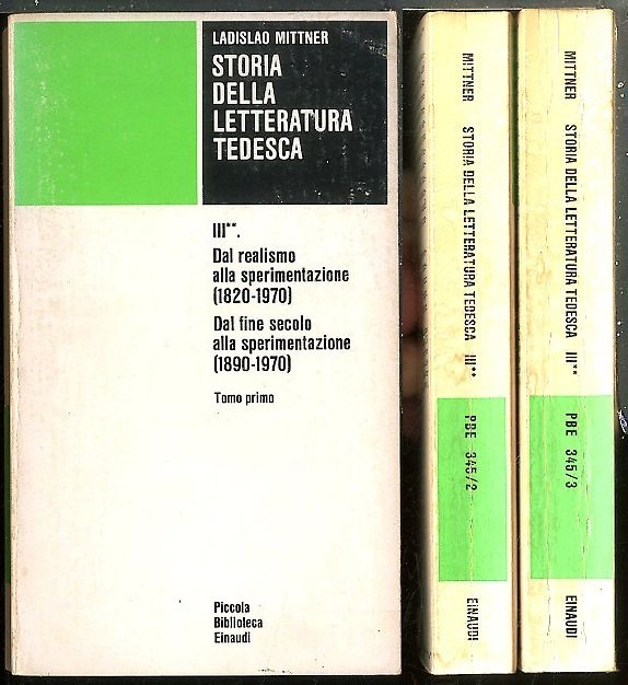 STORIA DELLA LETTERATURA TEDESCA 1820- 1970 III / 3 VOLUMI …