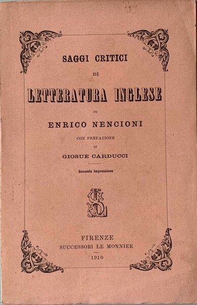 Saggi critici di letteratura inglese