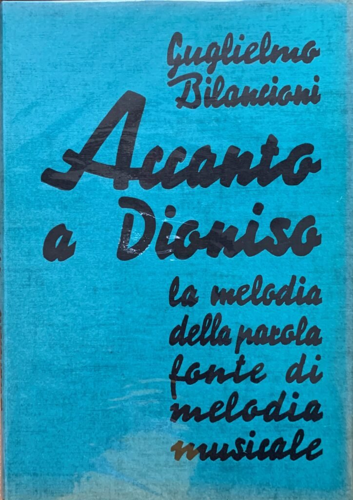 Accanto a Dioniso. La melodia della parola fonte di melodia …