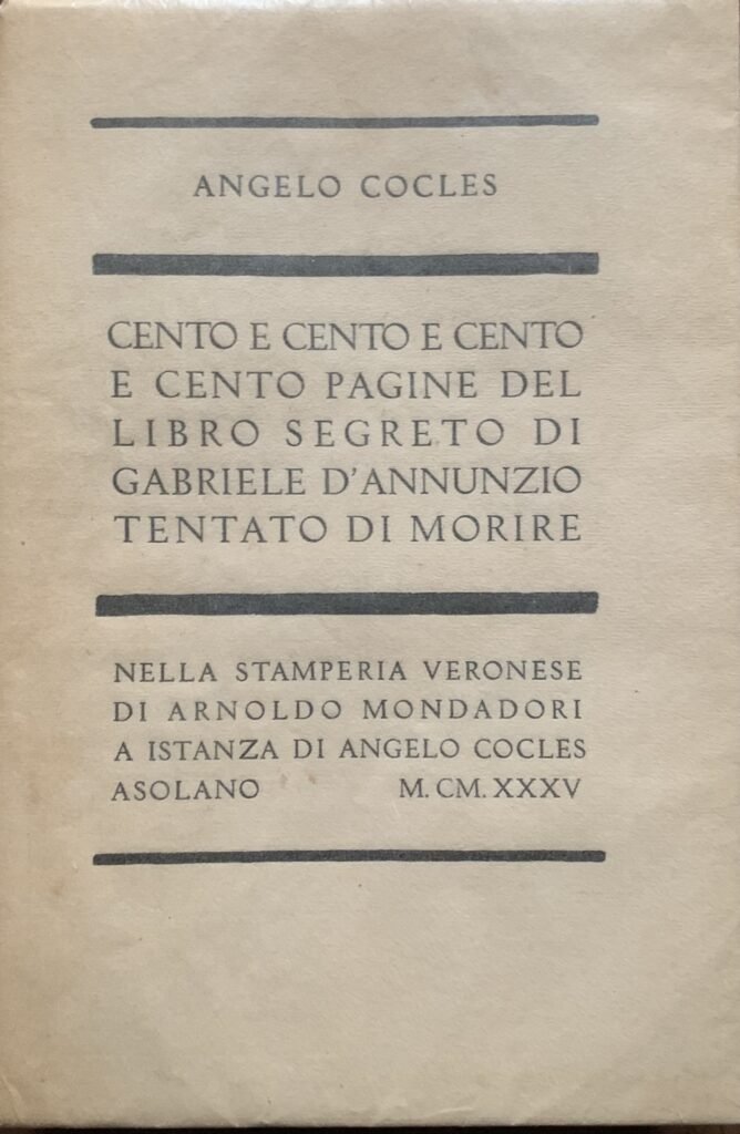 Cento e cento e cento e cento pagine del libro …