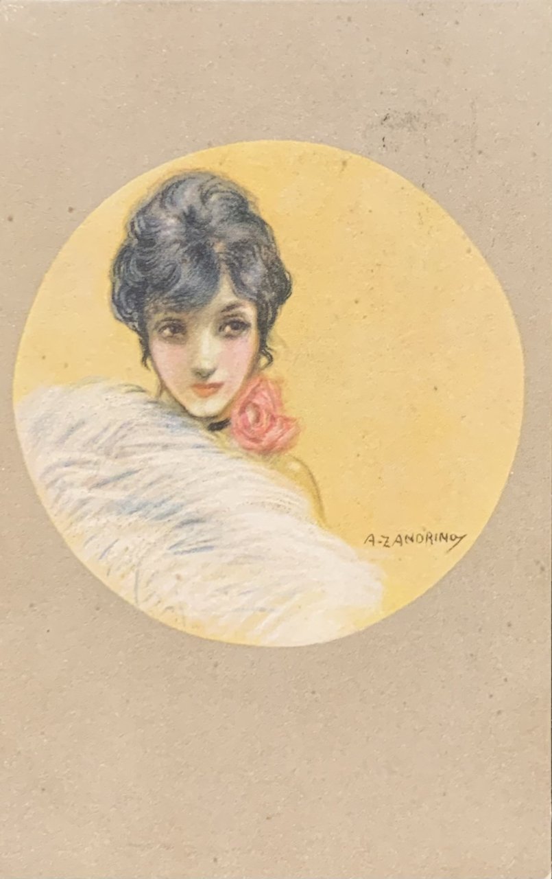 Donnina con rosa 1917 (Adelina Zandrino) | Immagine principale