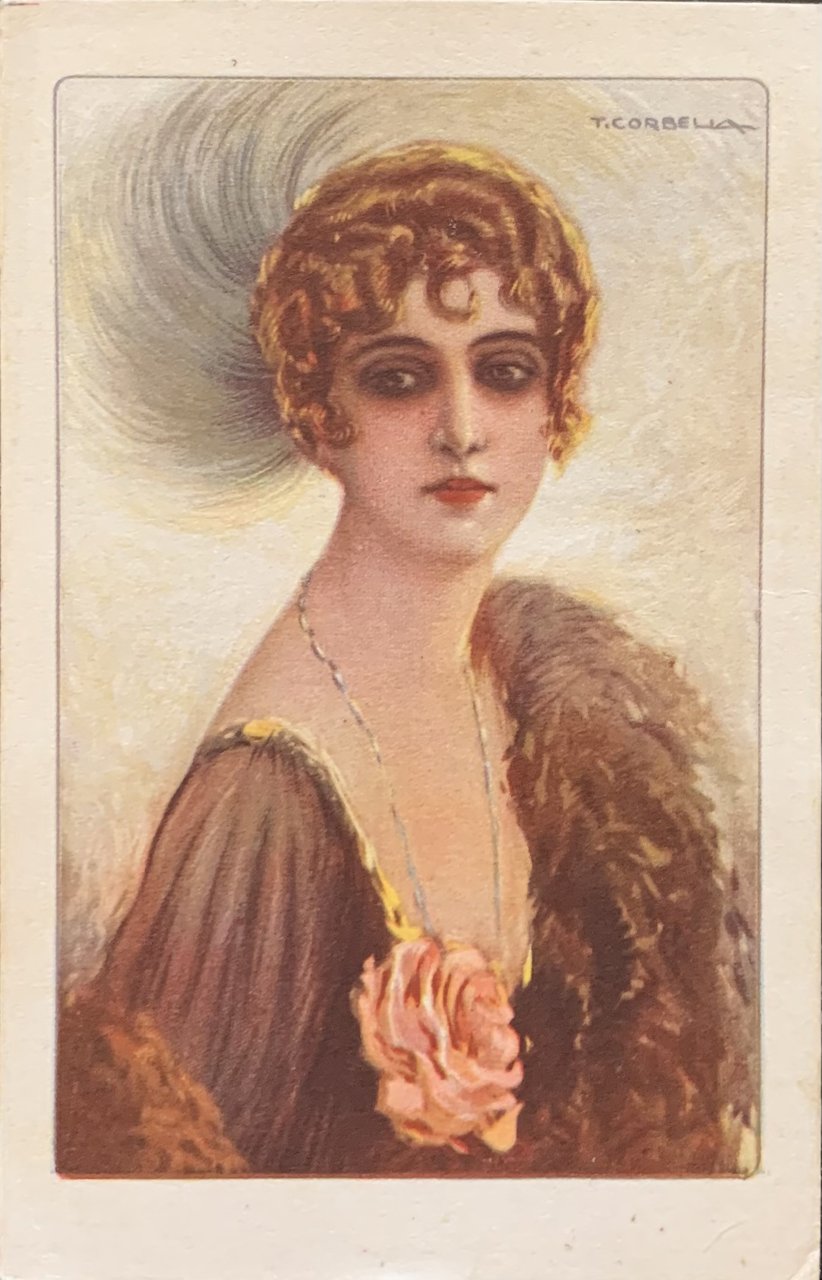 Donnina con rosa 1918 (Tito Corbella) | Immagine principale
