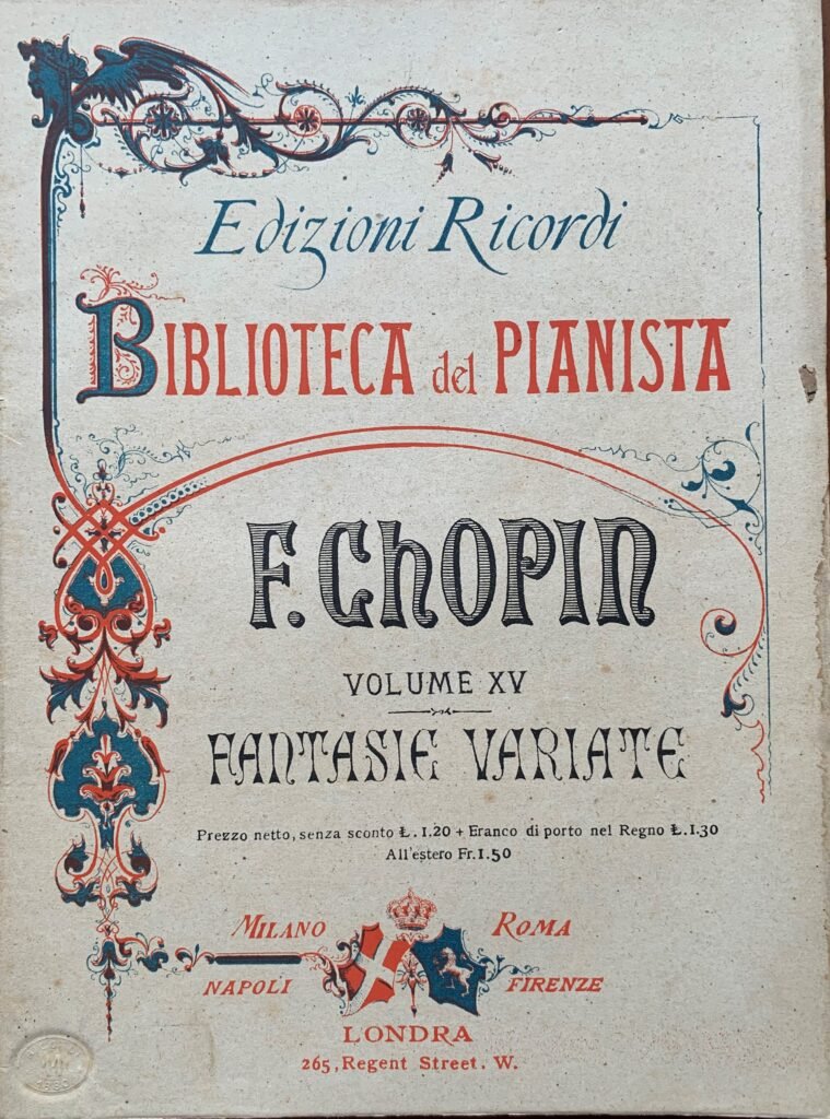 Fantasie variate. Composizione per pianoforte