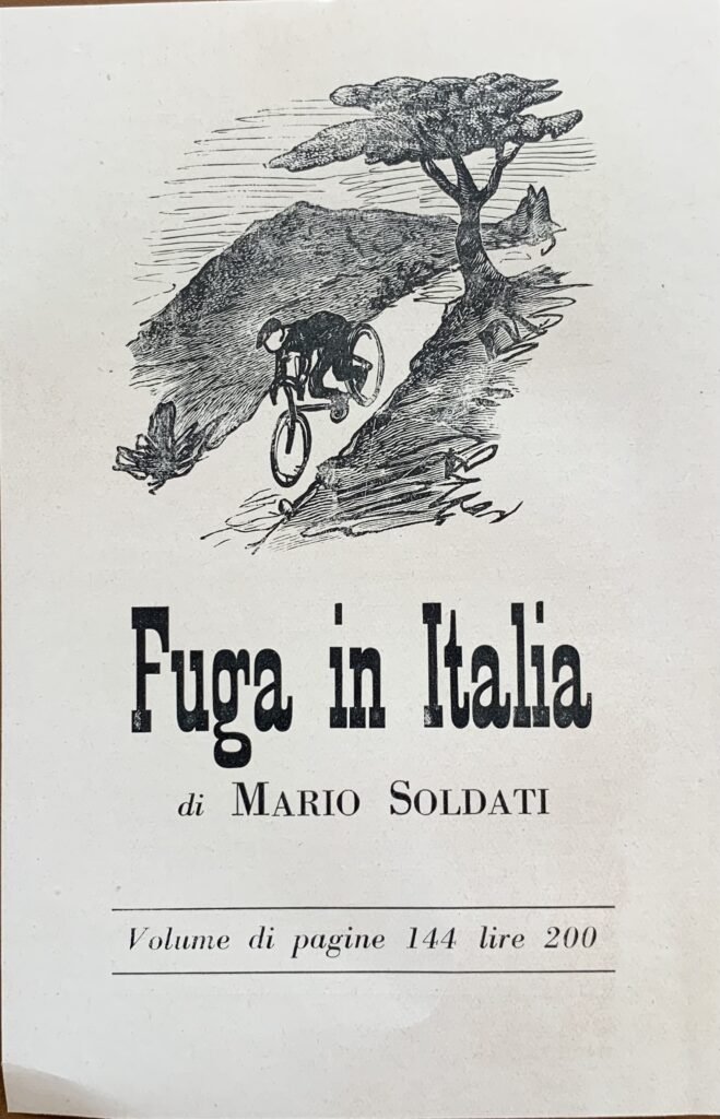 Foglietto pubblicitario per Fuga in Italia di Mario Soldati