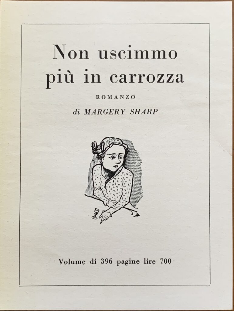 Foglietto pubblicitario per Non uscimmo più in carrozza di Margery …