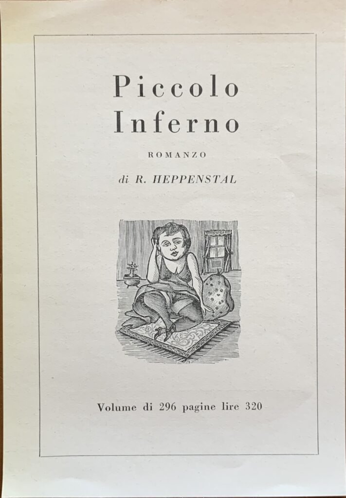 Foglietto pubblicitario per Piccolo inferno di R. Heppenstal