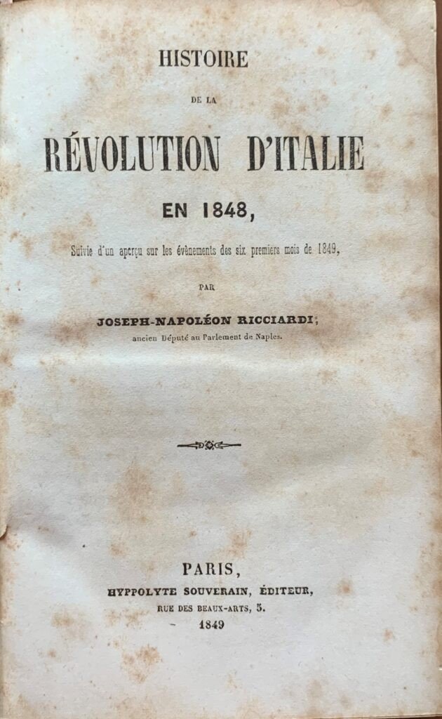 Histoire de la RÃ©volution d'Italie en 1848