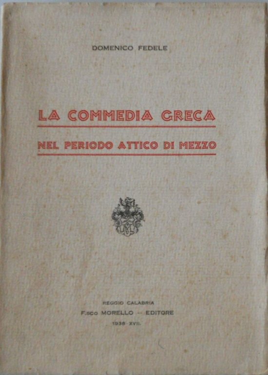 La commedia greca nel periodo attico di mezzo