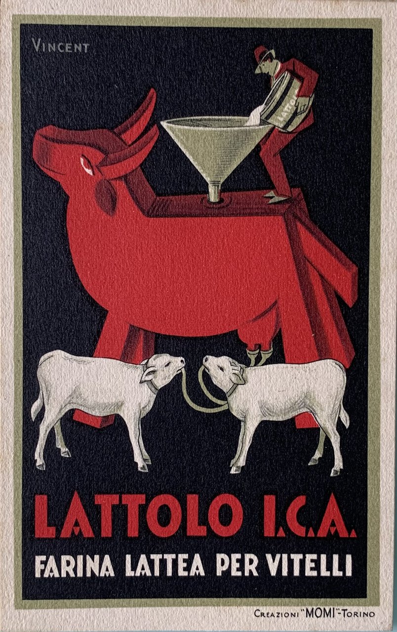 Lattaio I.C.A. Farina lattea per vitelli 1930 (RenÃ© Vincent) | Immagine principale