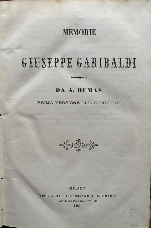Memorie di Giuseppe Garibaldi | Immagine Gallery 2