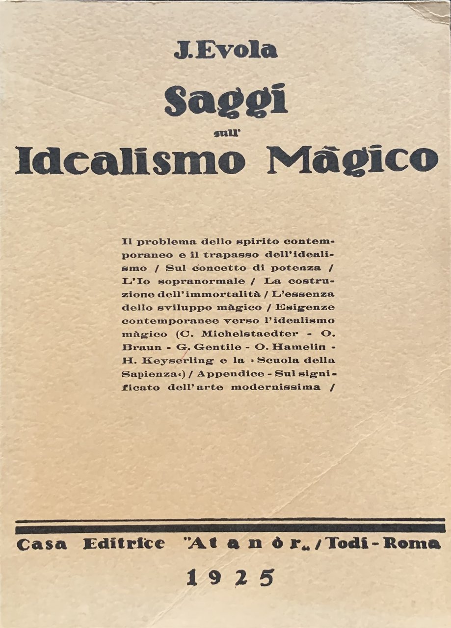 Saggi sull'idealismo magico | Immagine principale
