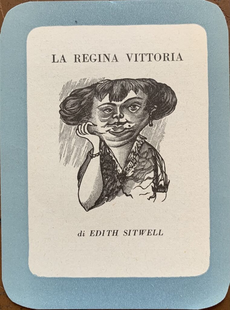 Santino pubblicitario per La regina Vittoria di Edith Sitwell