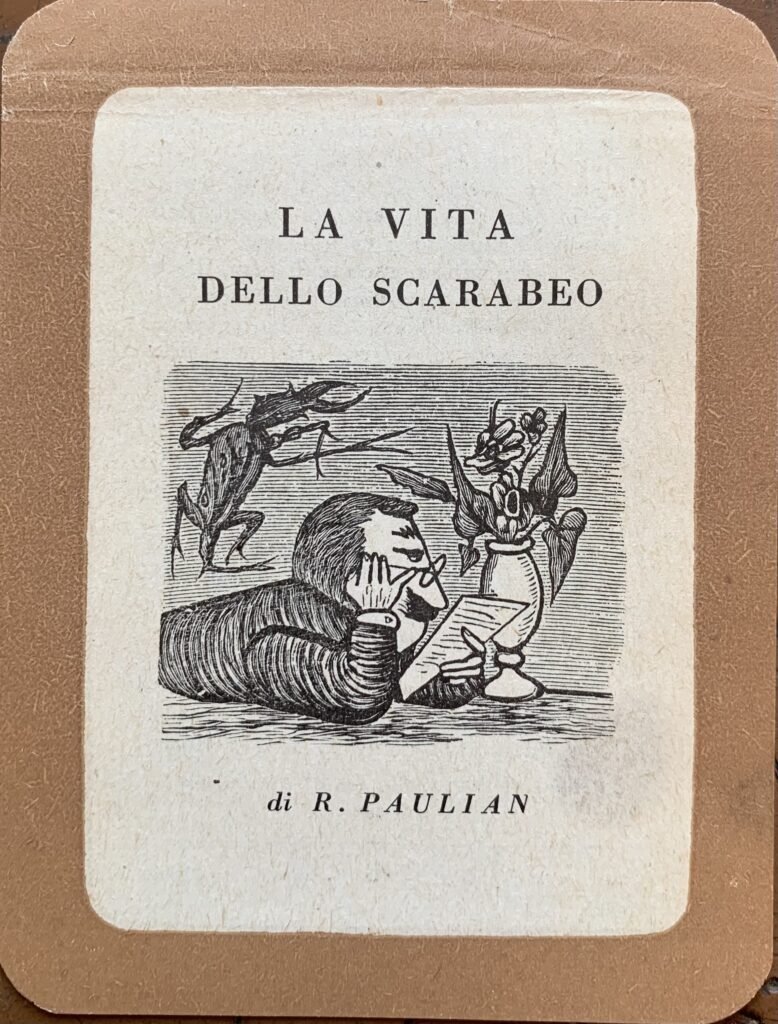 Santino pubblicitario per La vita dello scarabeo di R. Paulian