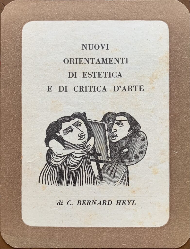 Santino pubblicitario per Nuovi orientamenti di estetica e critica d'arte …