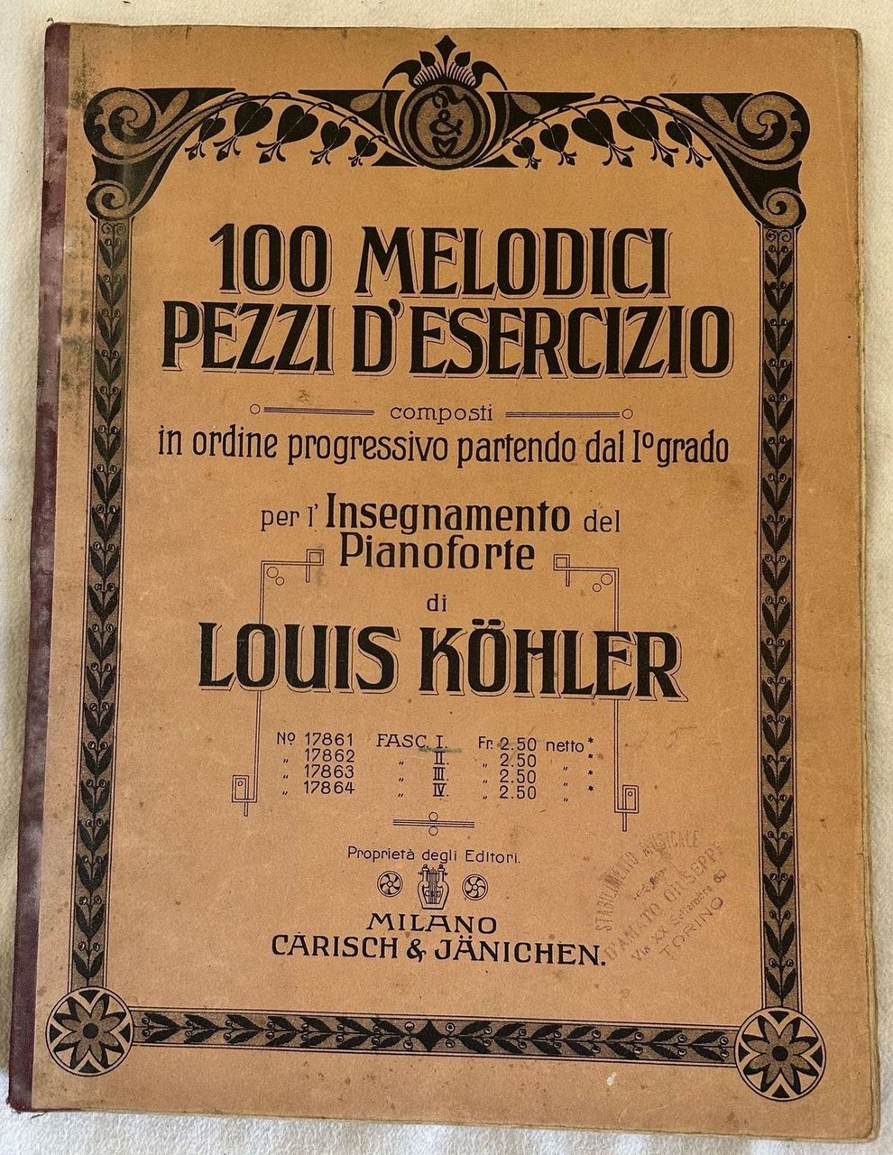 100 MELODICI PEZZI D'ESERCIZIO COMPOSTI IN ORDINE PROGRESSIVO PARTENDO DAL …