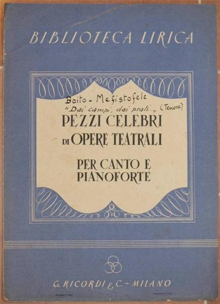 DAI CAMPI DAI PRATI (TENORE)