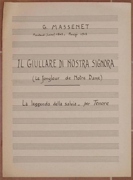 IL GIULLARE DI NOSTRA SIGNORA (LE JONGLEUR DE NOTRE DAME) …