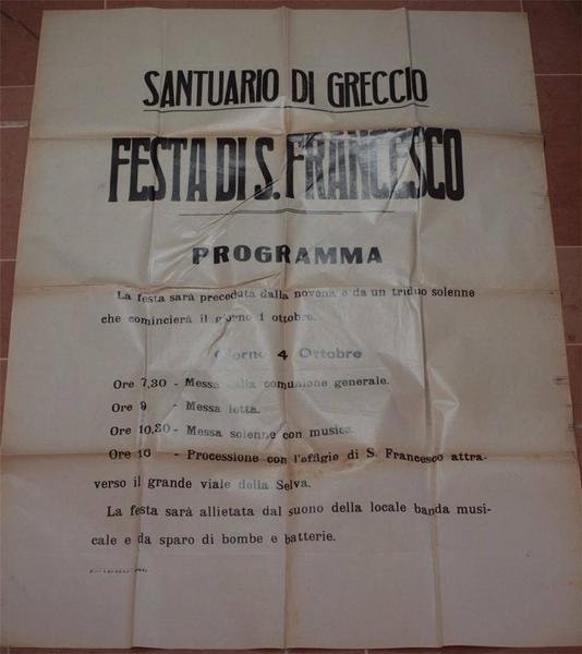 SANTUARIO DI GRECCIO FESTA DI S. FRANCESCO