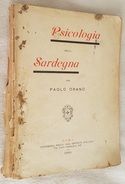 PSICOLOGIA DELLA SARDEGNA IMPRESSIONIE D APPUNTI