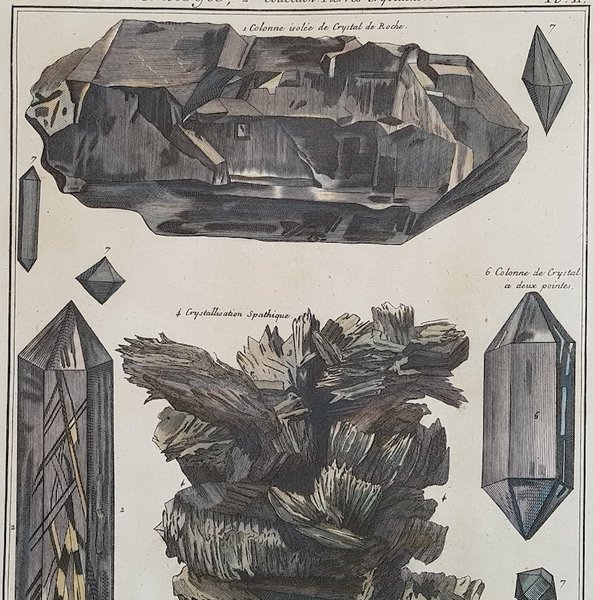 HISTOIRE NATURELLE - MINERALOGIE CRYSTALLISATIONS CRYSTAL DE ROCHE - CRYSTALLISATION …