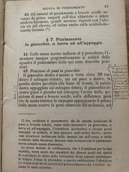 ISTRUZIONE SUL TIRO PER LA FANTERIA 23 NOVEMBRE 1888