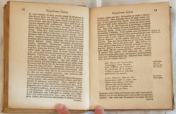 DISQUISITIONES CRITICAE DE VARIIS PER DIVERSA LOCA & TEMPORA BIBLIORUM …
